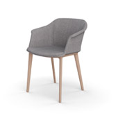 4 pieds en fibres de bois <br/> Piétement conique chaise 4 pieds