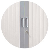 Easy opening <br/>Recessed rounded handles bureau motorise