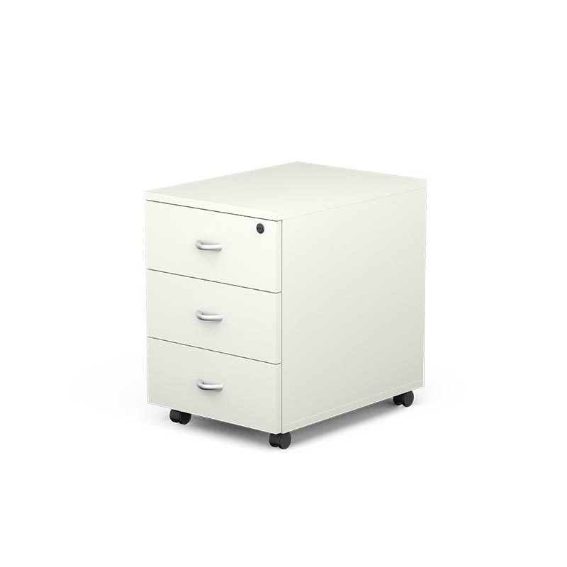 Bureau Adulte 3 tiroirs Eol, structure et pieds en bois massif