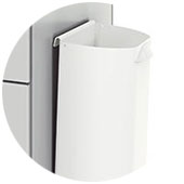 Prullenmand 9L <br/> Magneetbevestiging bureau manivelle