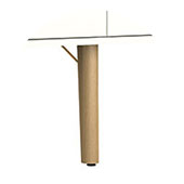 Schuine poot <br/> Massief beuken (ROBIN) bureau manivelle