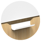 Tableau blanc <br/> avec auget intégré bureau manivelle