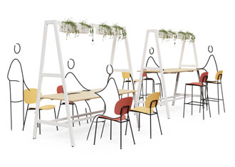 table avec jardinière
