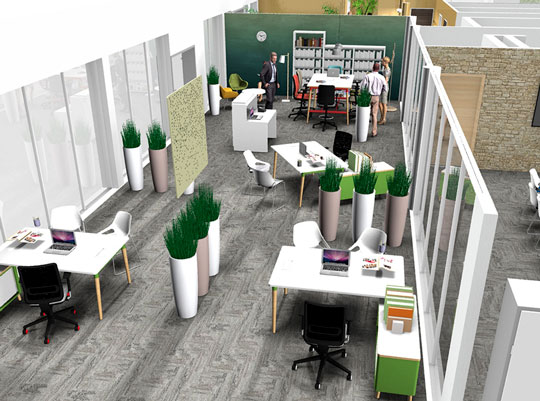 Open space mobilier de bureaux EOL